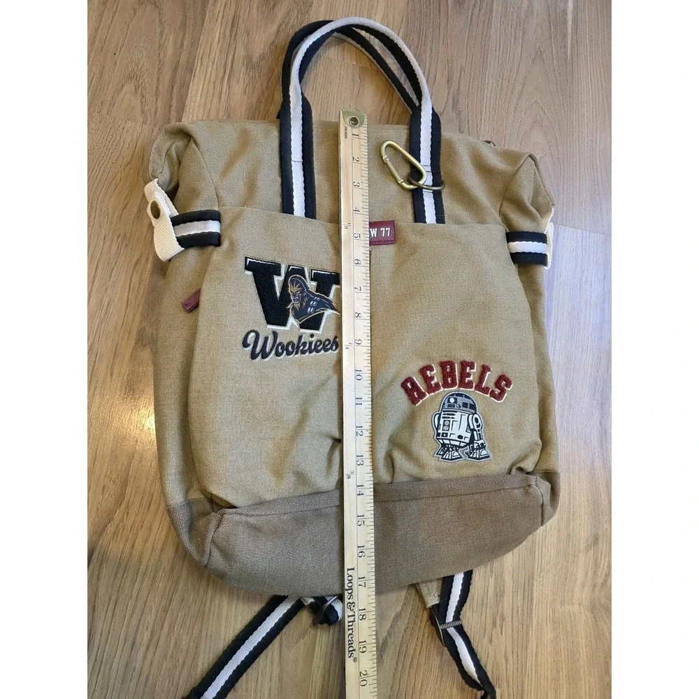New Disney Parks Star Wars Wookies Rebel Back Pack Tote 15 by 15 in approx